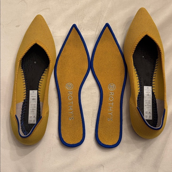 Rothy's The Point Mustard Yellow Flats, sz 8.5 - Picture 7 of 8